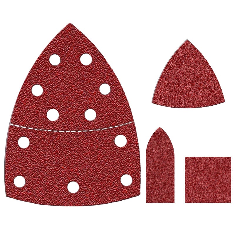 FOWOK 160pcs Detail Sander Sandpaper for Mouse Sander, 60 120 180 240 Grit Sanding Sheets, Sander Pads for Detail Sander, Finger Sander -FSM16 - Image 1